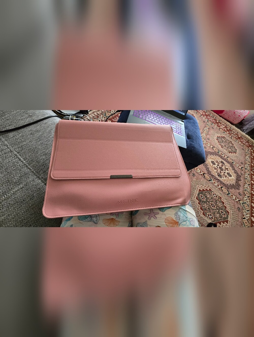 MEINE Pink Laptop Sleeve - Rose Pink Ergonomic Case